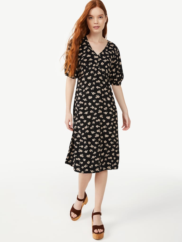 Free Assembly Women's V-Neck Midi Dress