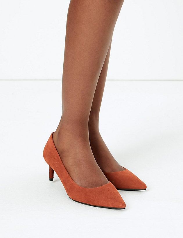 ErsA z Group l tan suede kitten heels