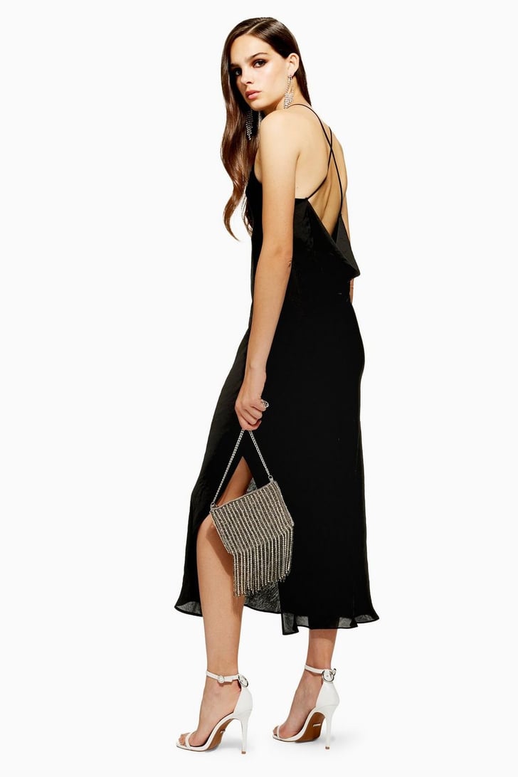 Topshop plain top satin slip dress