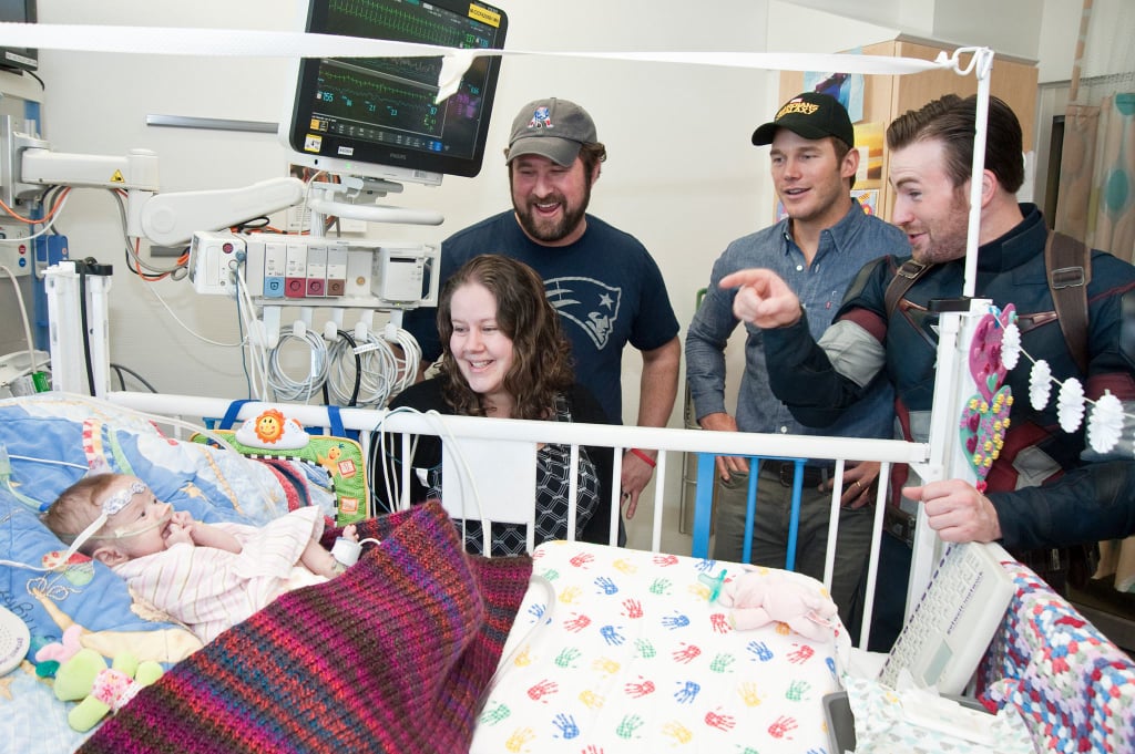 Chris Pratt and Chris Evans at Seattle Children's Hospital
