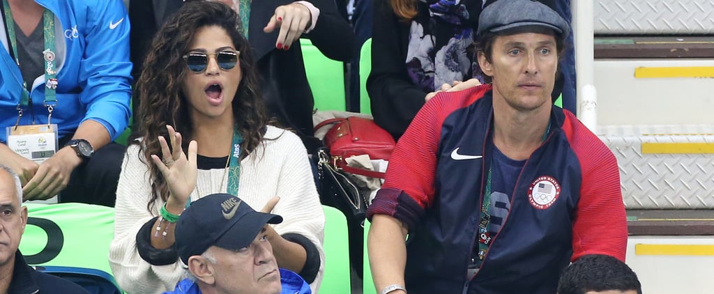 Camila Alves Watching Swimming Finals at Rio Olympics 2016