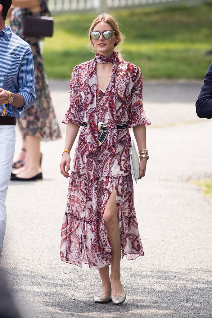 Olivia put one of her own designs on display — a piece from her collaboration with Nordstrom's Chelsea28 line — at the 2016 Veuve Clicquot Polo Classic.