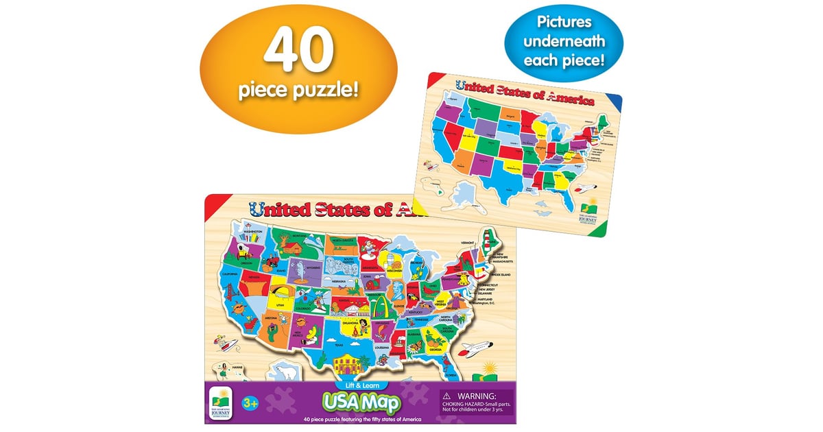 The learning journey lift & learn usa cheap map puzzle