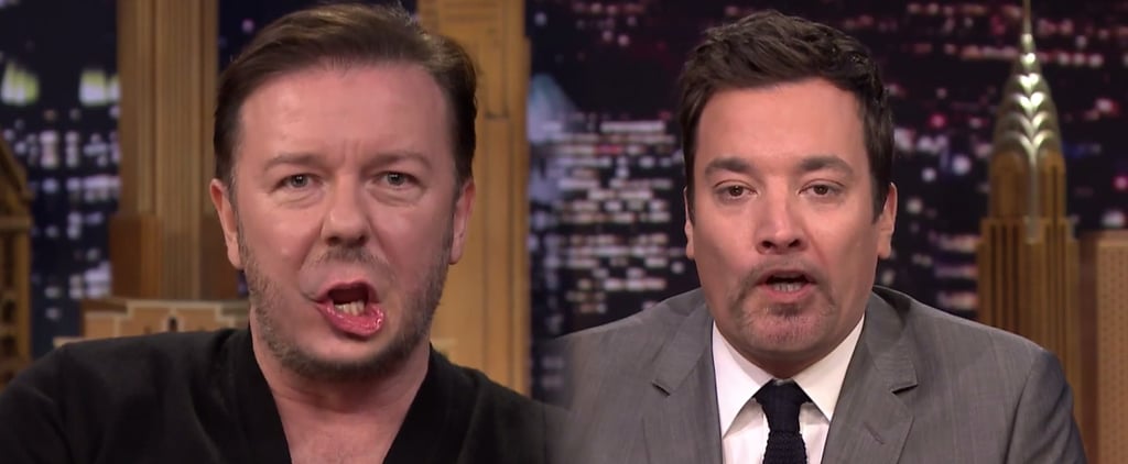 Ricky Gervais's Lip Flip on The Tonight Show | Video