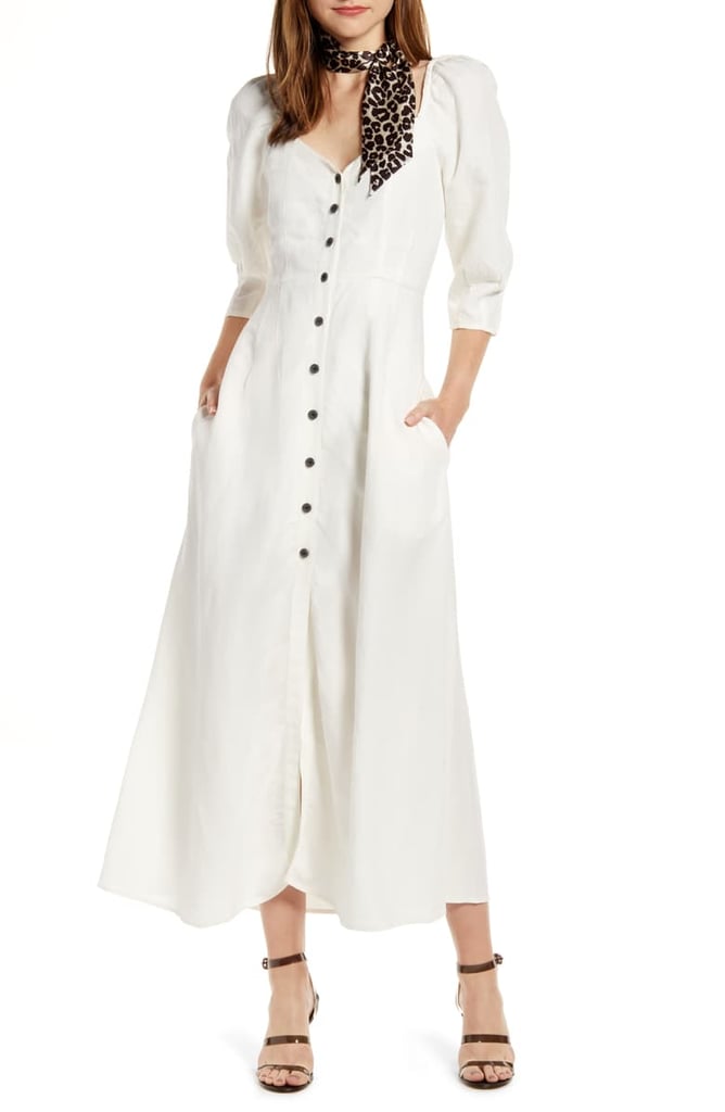 Something Navy Puff Sleeve Dress
