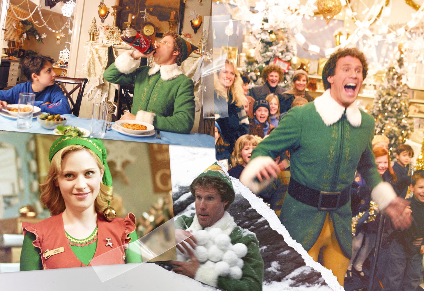 Photos from the movie Elf featuring Will Ferrell and Zooey Deschanel