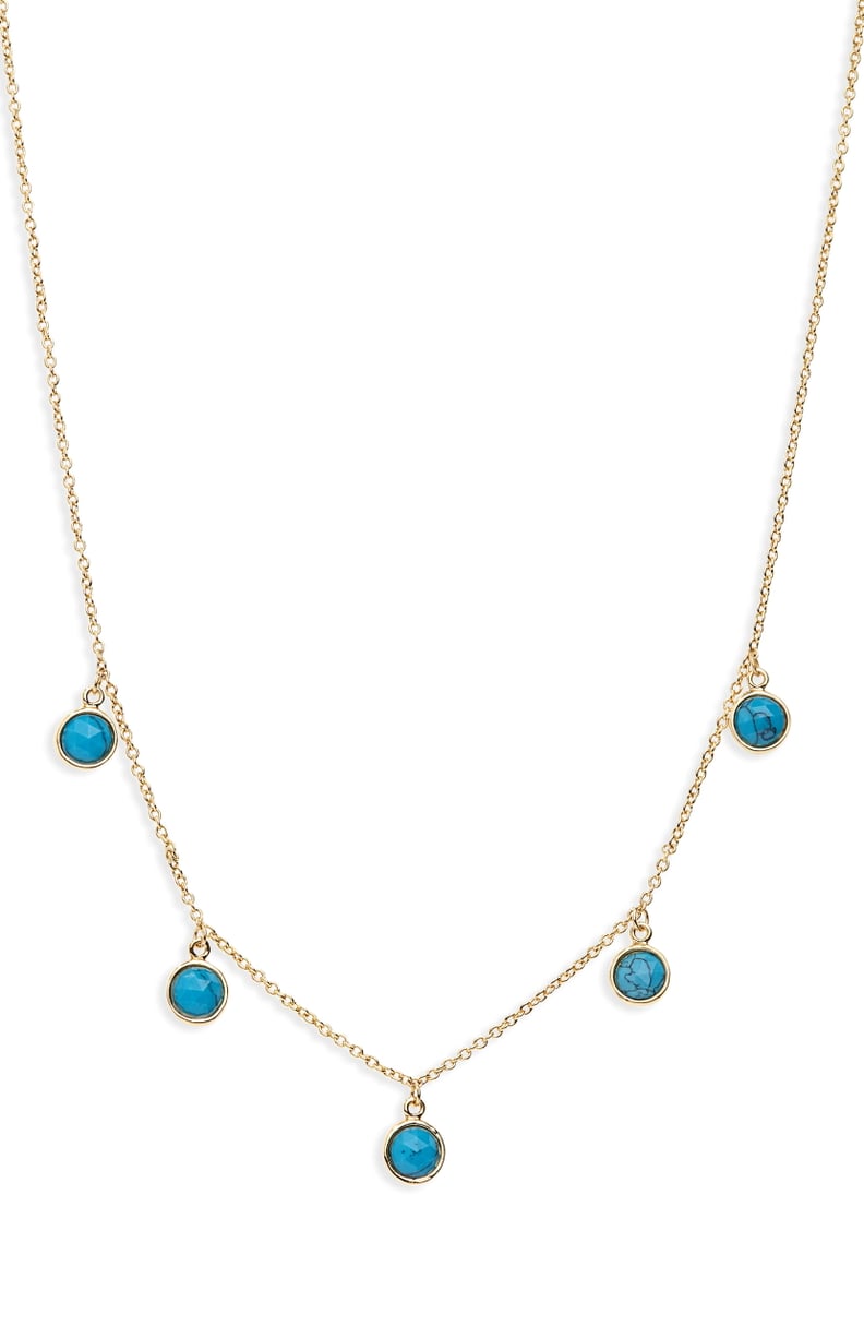 Gorjana Olivia Adjustable Semiprecious Stone Station Necklace