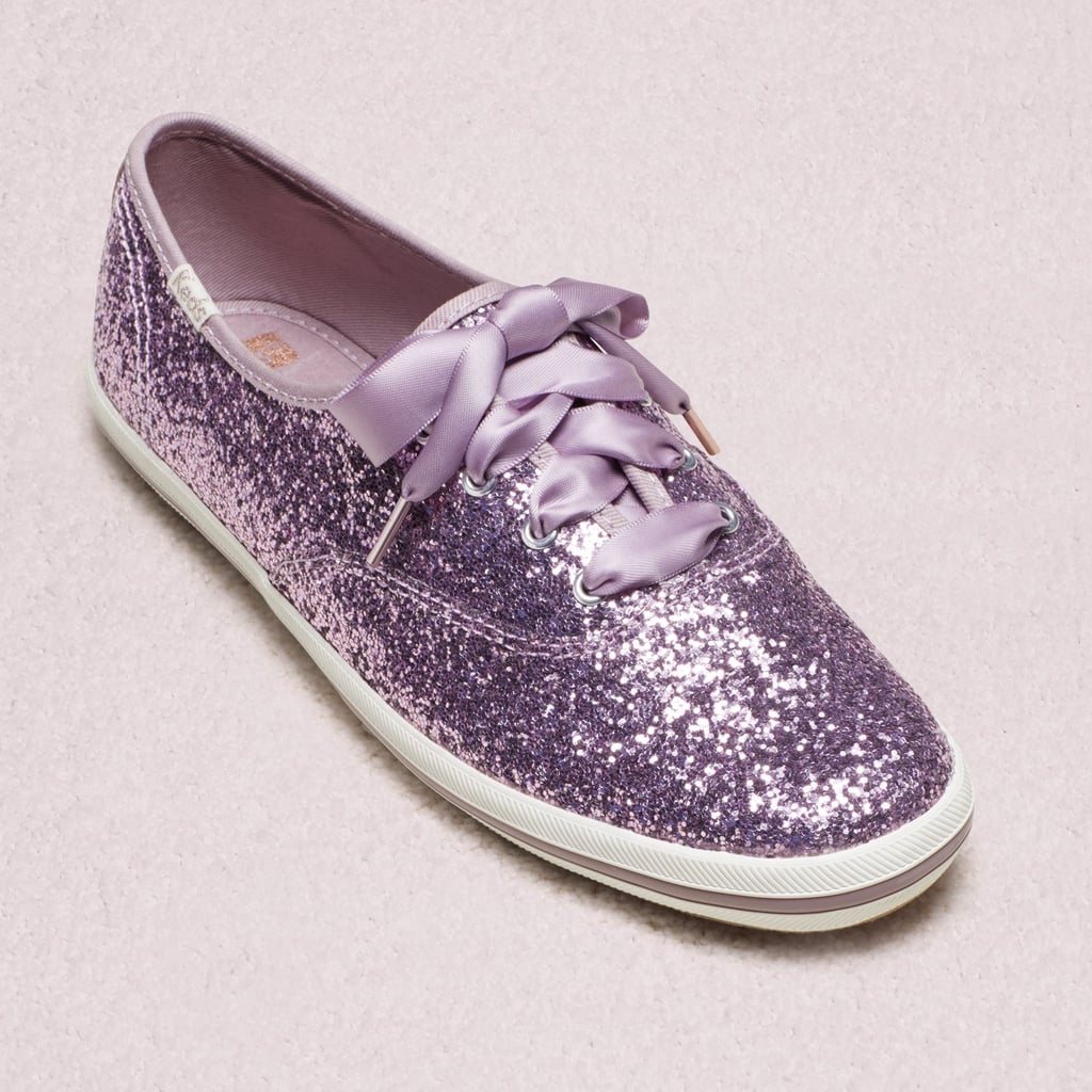 purple sequin sneakers