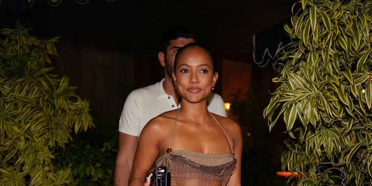 Karrueche Tran Wears Sheer Maxi Dress in Miami | Photos | POPSUGAR Fashion