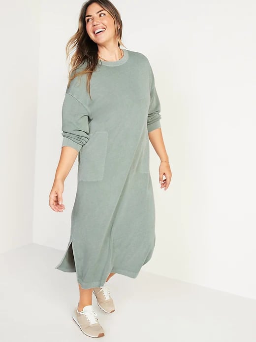 Old Navy Long-Sleeve Midi Sweatshirt Shift Dress