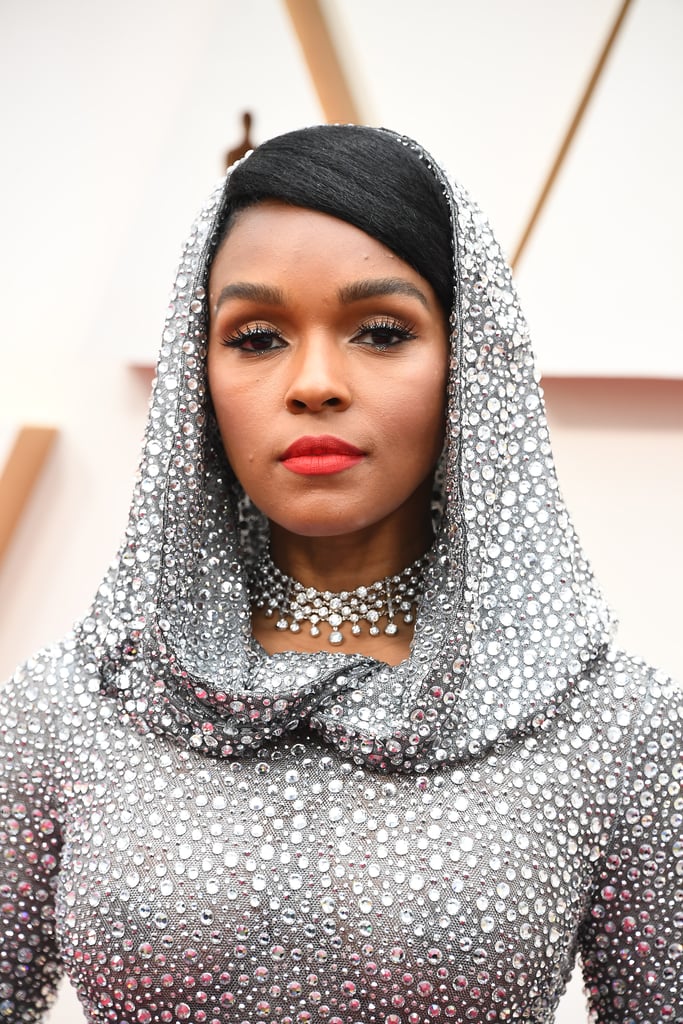 Janelle Monae Silver Cape Ralph Lauren Dress at Oscars 2020