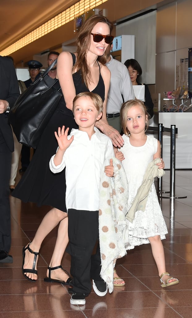 Angelina Jolie and Kids in Tokyo