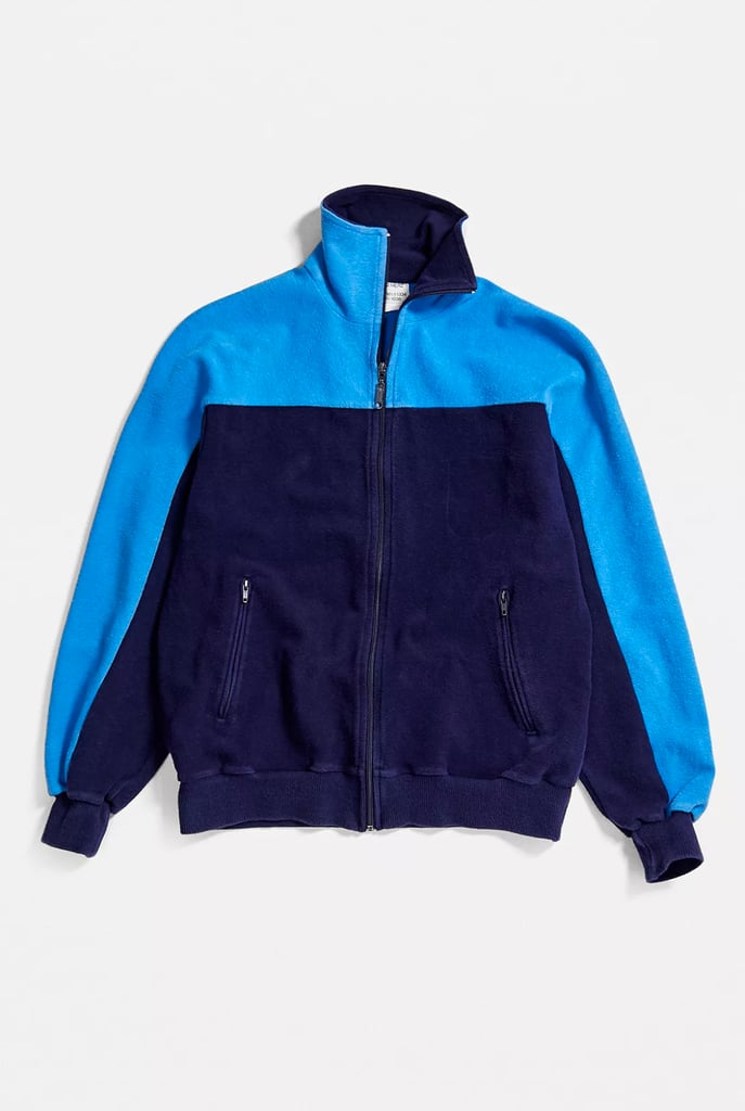 Urban Renewal Vintage Two-Tone Blue Zip-Up Jacket