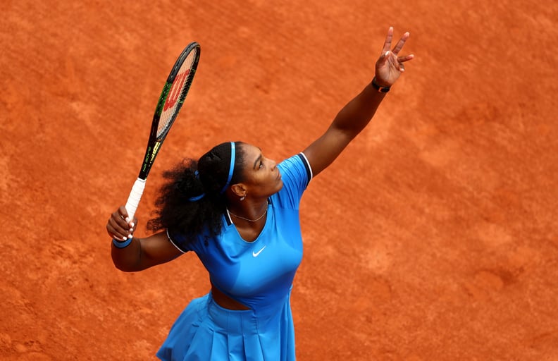 Serena Williams's Blue Dress Was Perfect Against the Clay Courts at the 2016 French Open