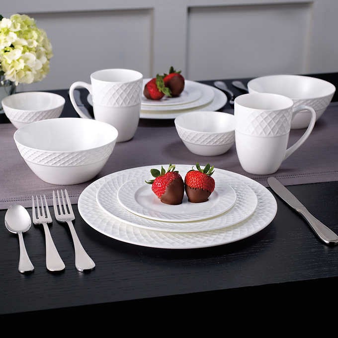 Bone China Dinnerware Set, 36 Pieces