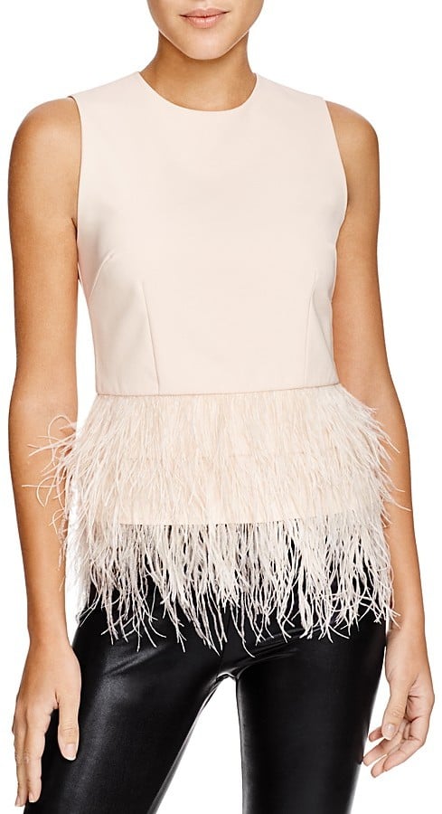 Lucy Paris Feather Trim Top ($88)