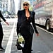 Lady Gaga Black Dress With Cutout in NYC