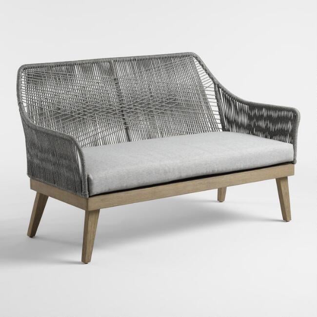 Gray Rapallo Outdoor Occasional Bench