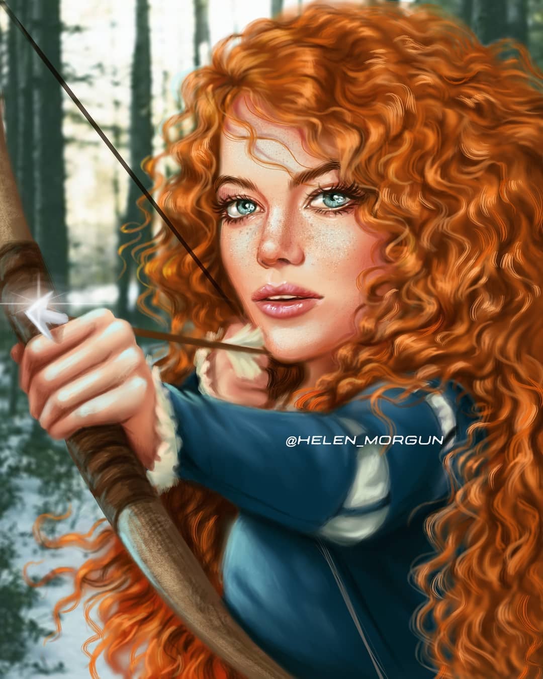 Emma Stone As Merida Your Favorite Celebrities Are Reimagined As