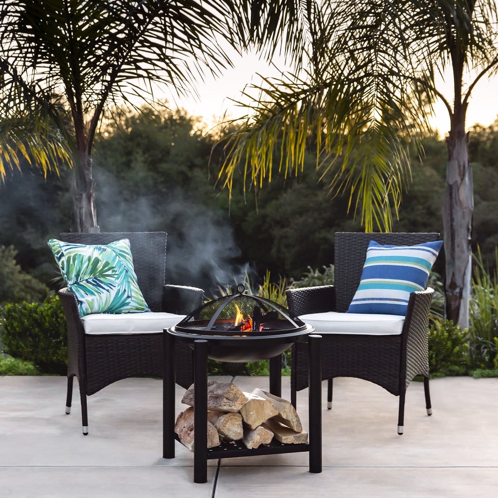 Outdoor Fire Pit Bowl Table and Storage