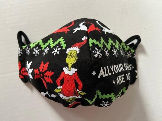 Grinch Face Mask