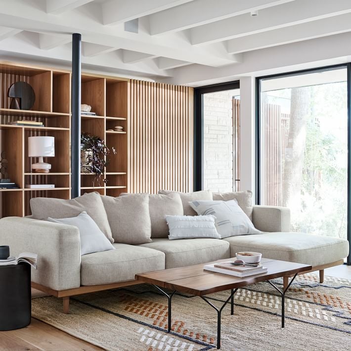 West Elm Newport 2 Piece Chaise Sectional 11 Stylish Sectional