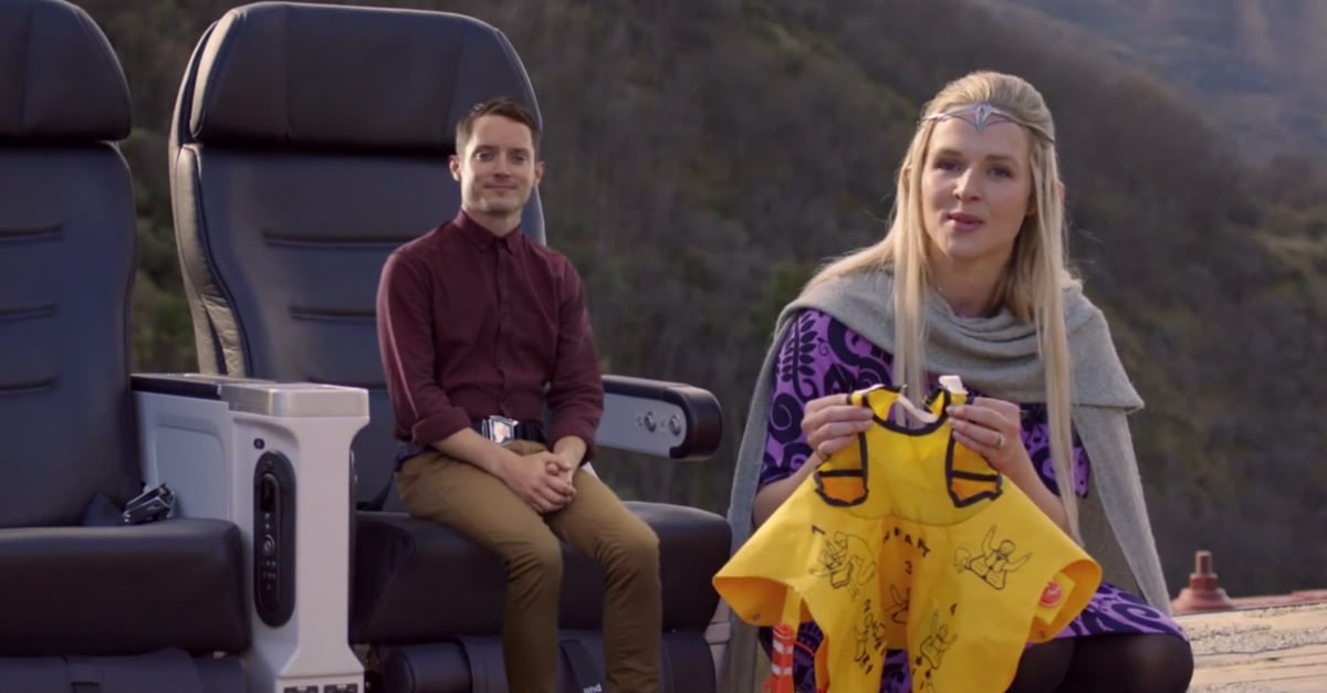 Elijah Wood in Air New Zealand's Safety Video POPSUGAR Celebrity