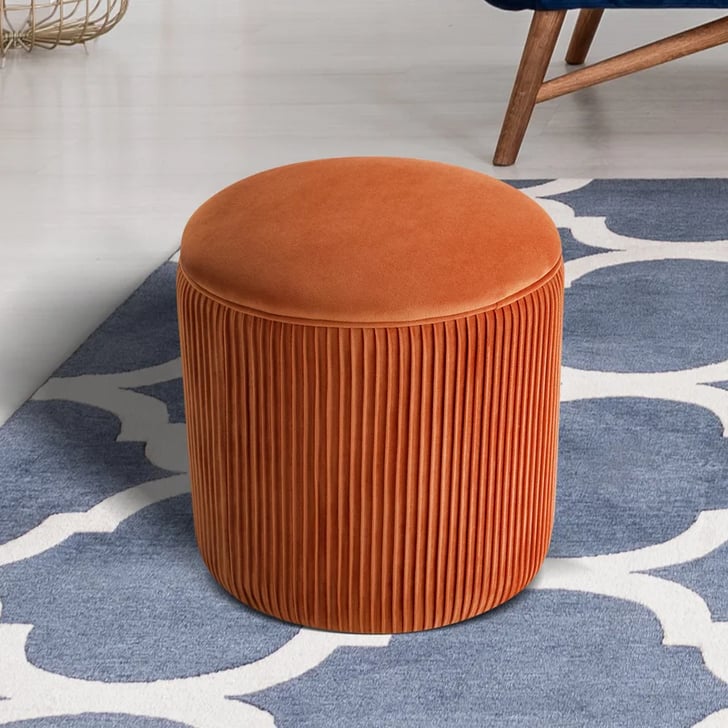 Upholstered cheap pouf ottoman
