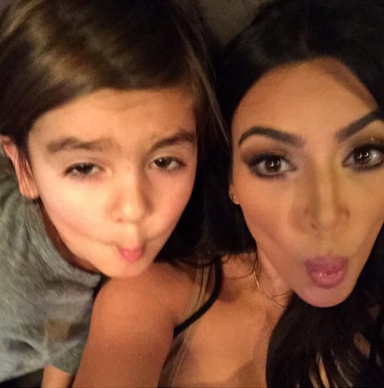 Kim Kardashian and Mason's Selfies July 2015