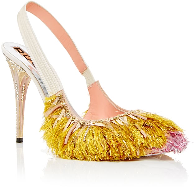 Rochas Fringed Slingback Heels ($1,990)