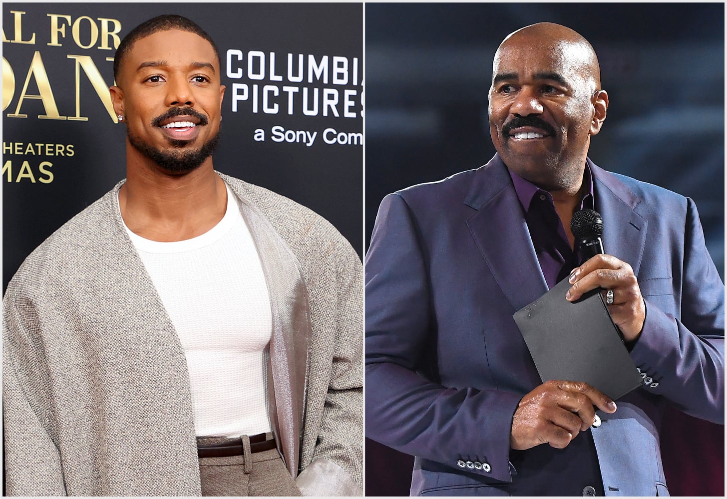 Steve Harvey and Michael B. Jordan Discuss Lori Harvey POPSUGAR Celebrity