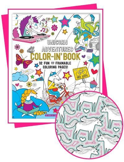 Color-in' Book: Unicorn Adventures