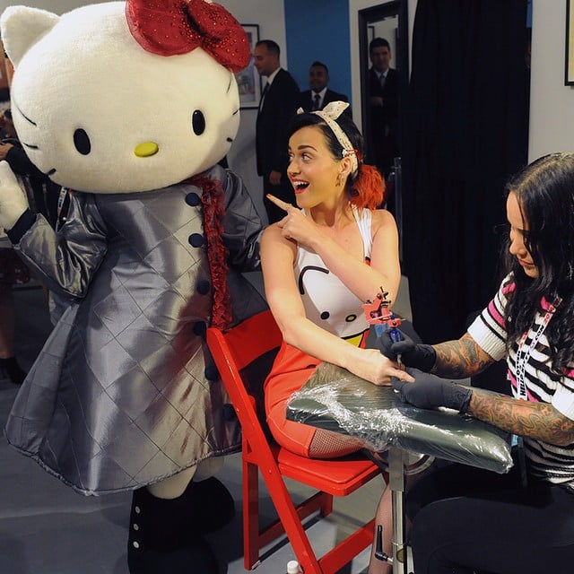 Katy Perry's Hello Kitty Finger Tattoo