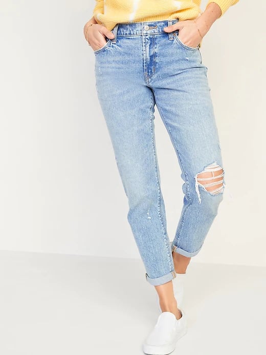 Old Navy Mid-Rise Boyfriend Straight Ripped Jeans