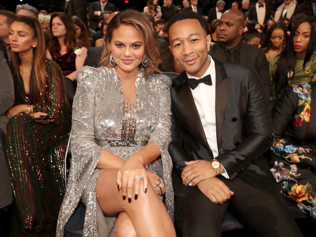 John Legend and Chrissy Teigen at the 2018 Grammys
