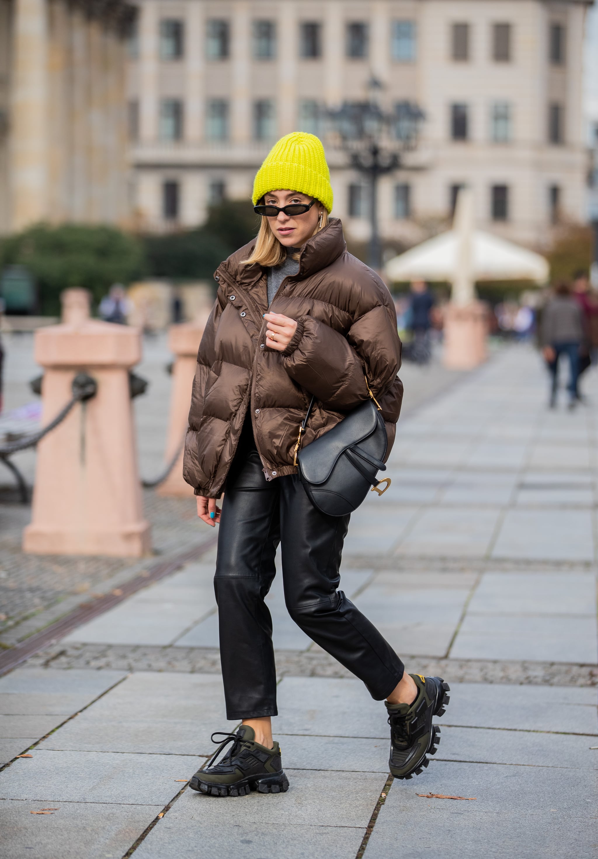 leather pants winter outfit