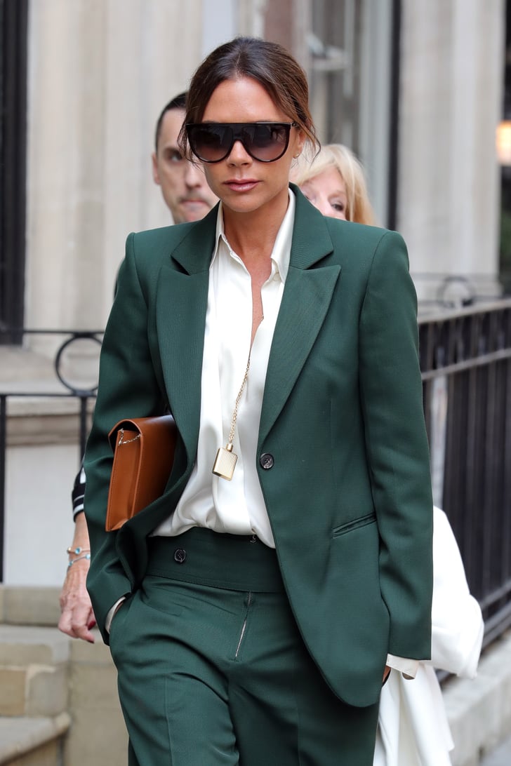Victoria Beckham's Green Suit | POPSUGAR Fashion Photo 7