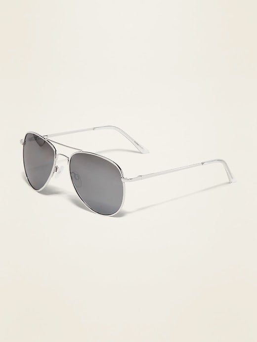 Wire-Frame Aviator Sunglasses