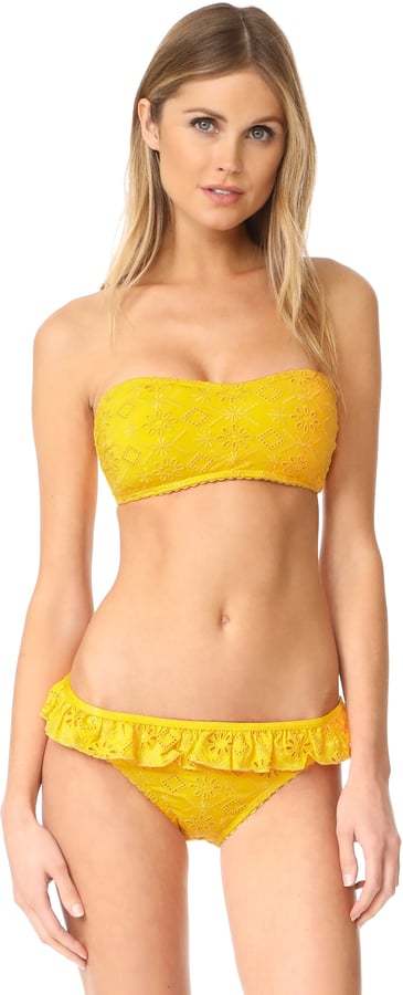 Kate Spade Embroidered Bandeau Bikini Top