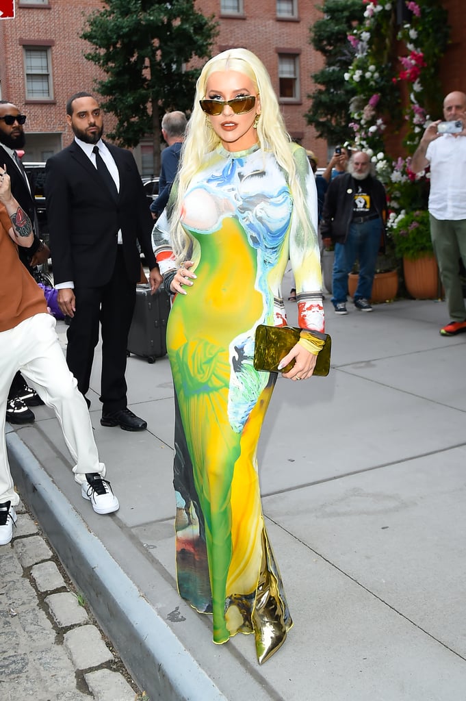 Christina Aguilera's Naked Illusion Dress at NYFW