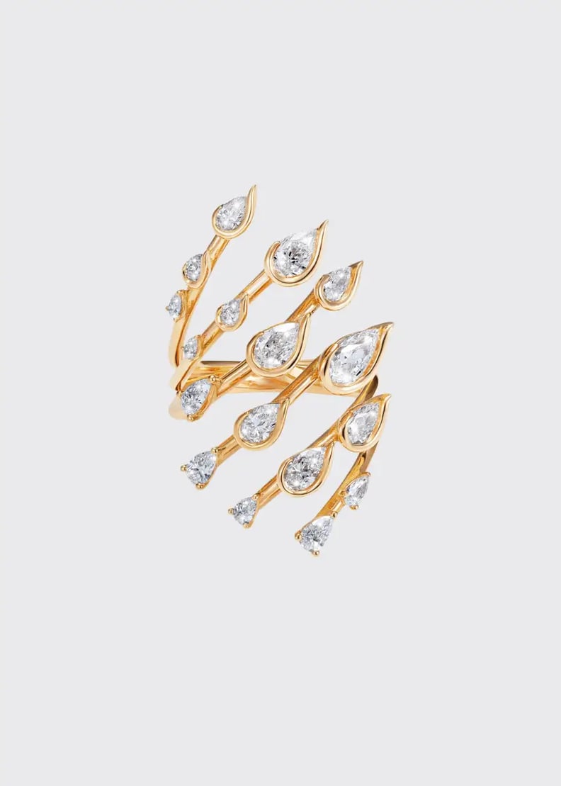 Fernando Jorge Flare Small Ring in 18-Karat Yellow Gold and Diamonds