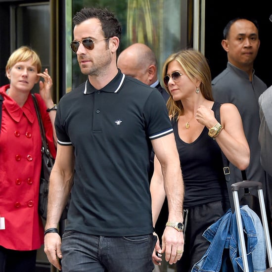 Jennifer Aniston and Justin Theroux in NYC in June 2014