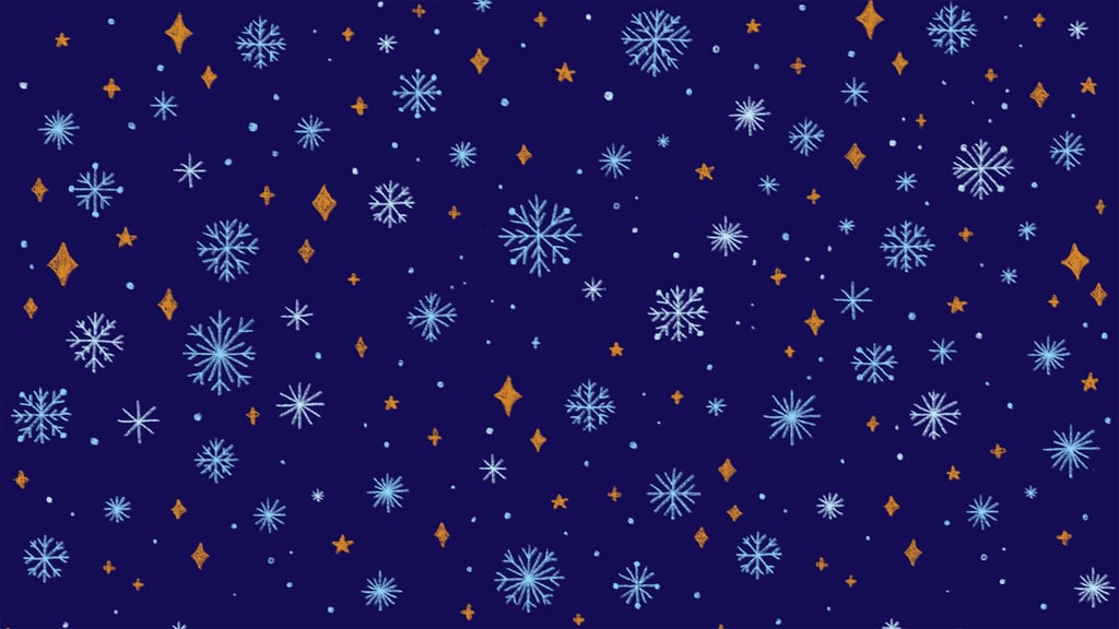 Starry Snowflake Zoom Background