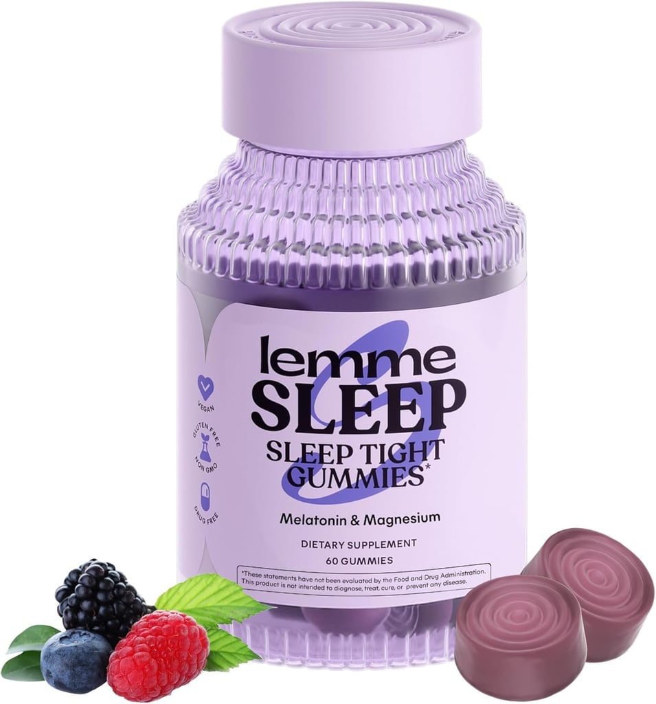 Lemme Sleep Tight Gummies ($25, originally $30)
Khloé Kardashian successfully conquers her sleeping troubles with these gummies from her sister Kourtney's brand. They're formulated with melatonin, magnesium, l-theanine, and a botanical blend of chamomile, elderberry, and lavender to help you feel relaxed, calm, and ready for bed. And for Black Friday, you can enjoy discounts up to 35 percent off if you subscribe and save.