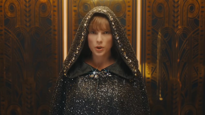 Taylor Swift black hood Bejeweled video