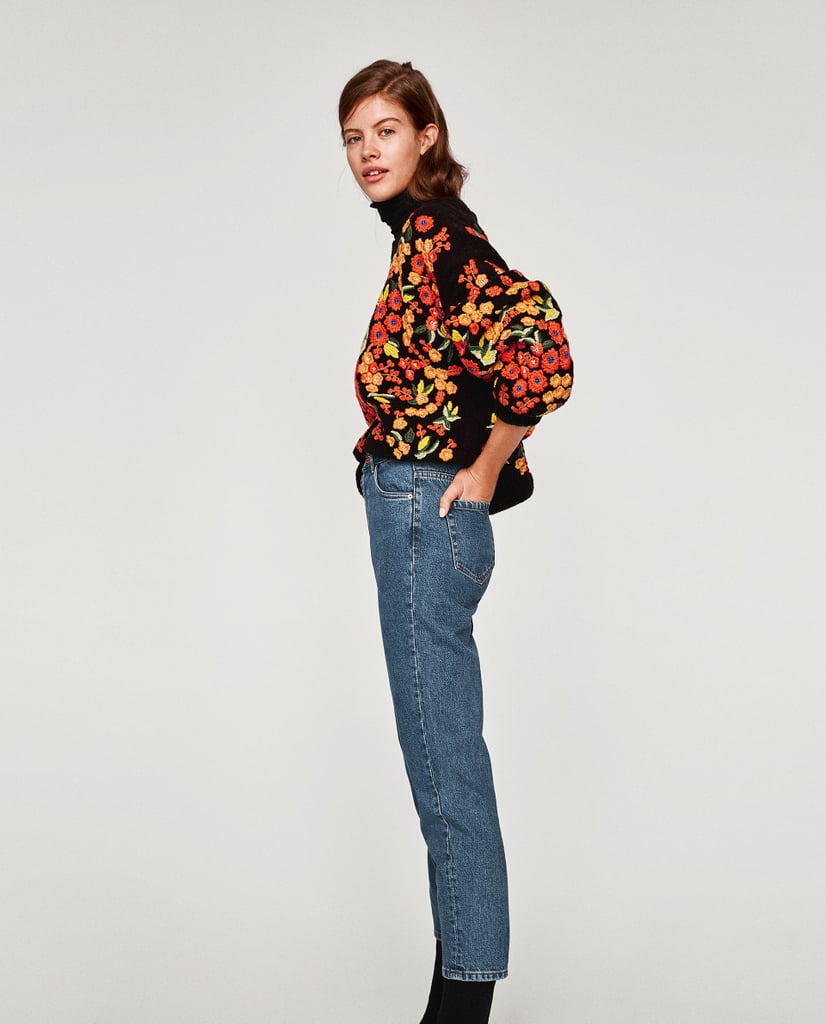 Zara High Rise Mom Fit Jeans