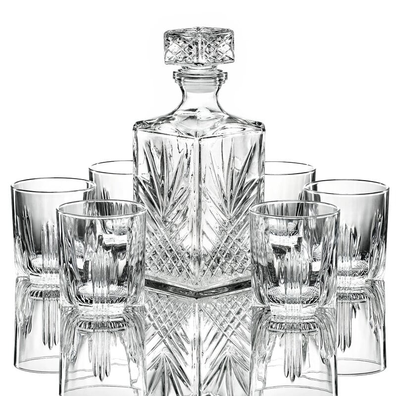 Williford Seven Piece Whiskey Decanter Set