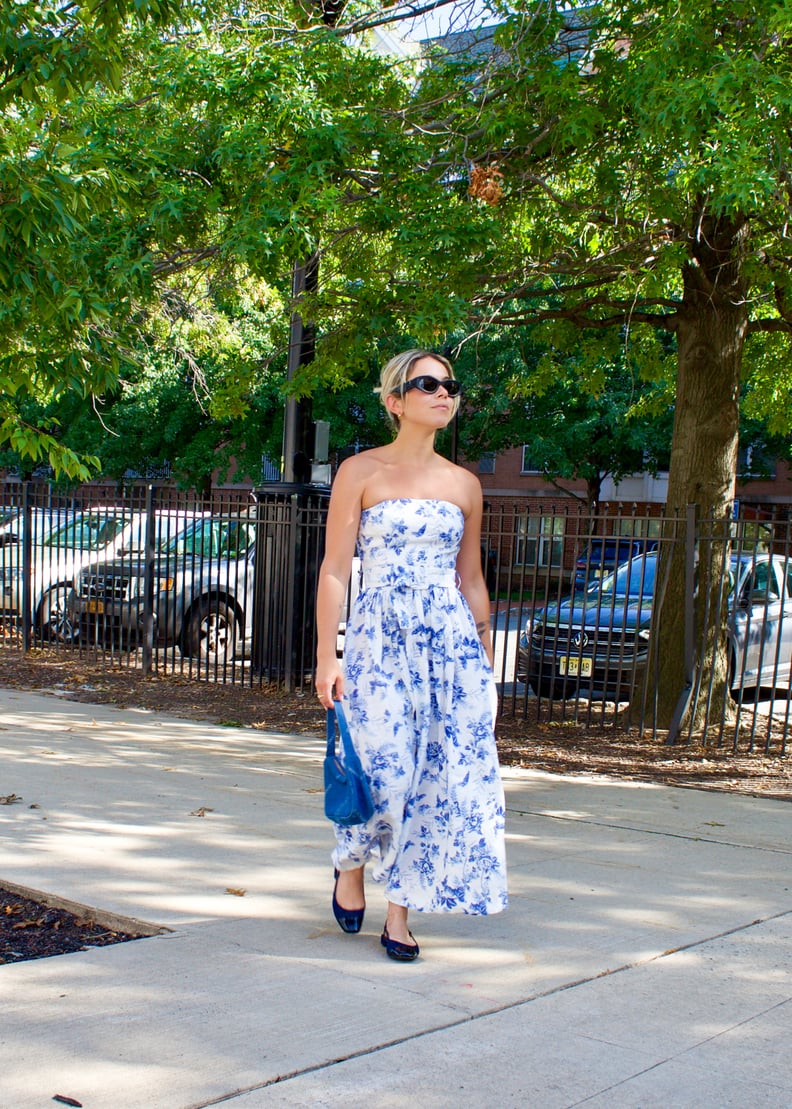 New York Fashion Week Street Style Spring 2024 Trend: Romantic Dresses