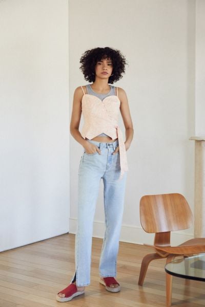 BDG Split-Ankle High-Rise Relaxed Straight Jeans