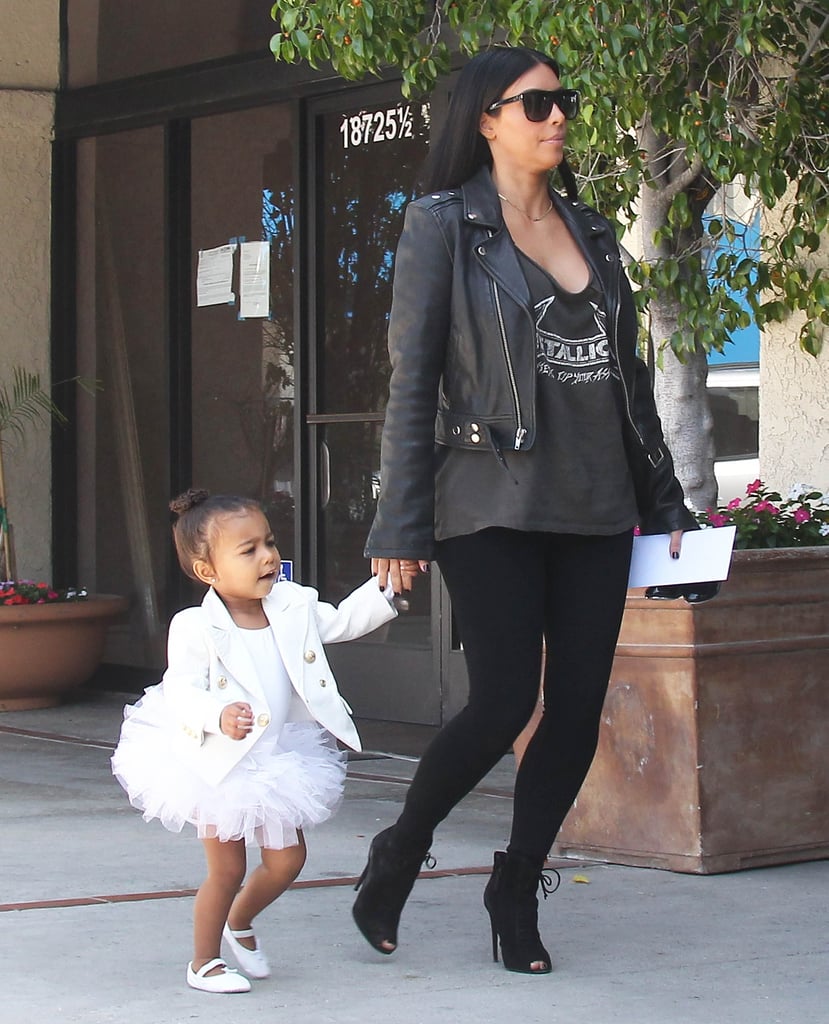 Kim Kardashian and North West Going to Dance Class